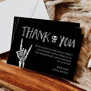 Bad Two The Bone 2nd Birday Party Carte de remerci