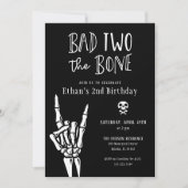 Bad Two The Bone 2nd Birthday Party Invitation (Devant)