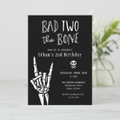 Bad Two The Bone 2nd Birthday Party Invitation (Debout devant)