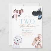 Bad TWO the Bone Puppy Birthday Invitation (Devant)