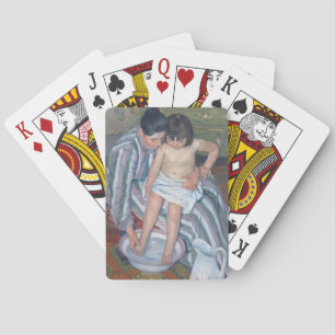 Bad van het kind, 1893 (olie op canvas) pokerkaarten