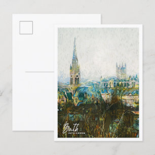 Bad Verenigd Koninkrijk Olieverf Stadslandschap Briefkaart