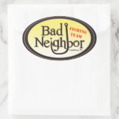 Bad Voisin Oval Black Yellow Sticker (Sac)