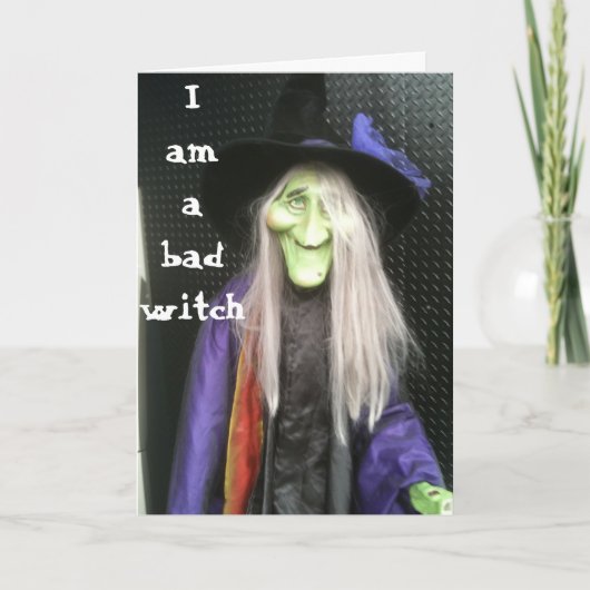 BAD WITCH-BELATED BIRTHDAY CARD KAART (Voorkant)
