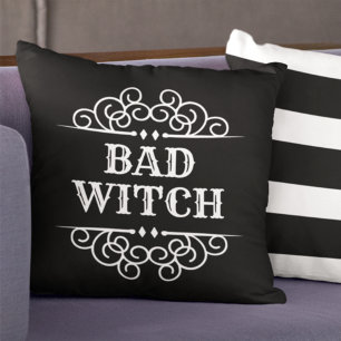 Bad Witch Black Custom Halloween Kussen