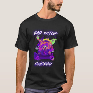 Bad Witch Energy Spooky Seizoen Halloween Boo Fun  T-shirt