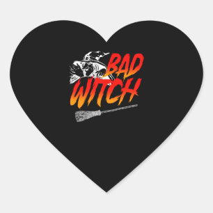 Bad Witch Halloween Hart Sticker