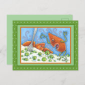 BAD YAM YELLLING BIJ PEAS, THANKSGIVING MEAL VAN D BRIEFKAART (Voorkant / Achterkant)