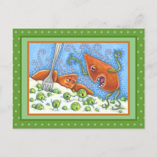 BAD YAM YELLLING BIJ PEAS, THANKSGIVING MEAL VAN D BRIEFKAART (Voorkant)