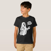 Bada Boo Italian Ghost Funny Halloween T-shirt_1.p T-shirt (Voorkant volledig)