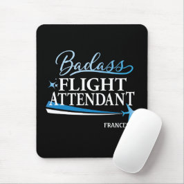 Badass Attendant Personalize Black Muismat