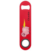 Badass barbecue BBQ Bouton de cochon flamboyant (Devant)