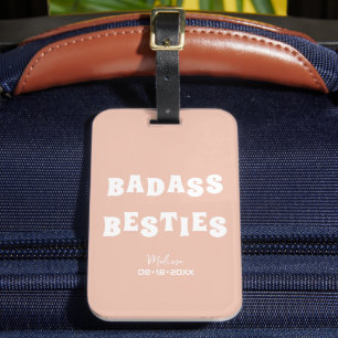 Badass Besties Grappige Bruidsmeisje Favor Foto Gi Bagagelabel