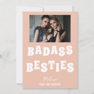 Badass Besties Grappige Bruidsmeisje Favor Gift Feestdagenkaart