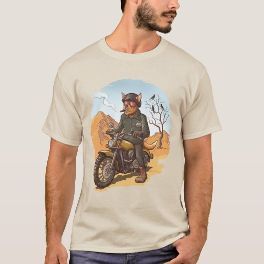 Badass Biker Dog T-shirt (Voorkant)