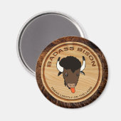 Badass Bison Boerderij Logo Magneet (Voorkant / Achterkant)