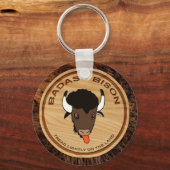 Badass Bison Boerderij Logo Sleutelhanger (Voorkant)