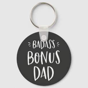 Badass Bonus Dad Cool Stepdad Gift for Stepfather Sleutelhanger