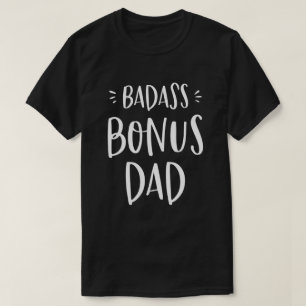Badass Bonus Pap Stepdad Gift voor Stepfather Cool T-shirt