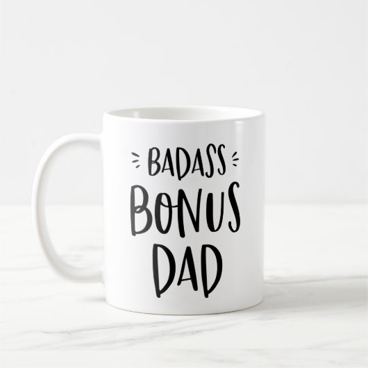 Badass Bonus Pap Stepdad Vaderdag Stepfather Koffiemok (Links)