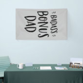 Badass Bonus Pap Stepfather Gift for Vaderdag Spandoek (Beurs)