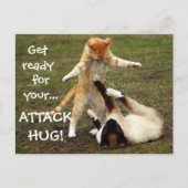 Badass Cats - Attack hug Briefkaart (Voorkant)