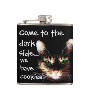 Badass Cats - "De donkere kant heeft koekjes" Heupfles