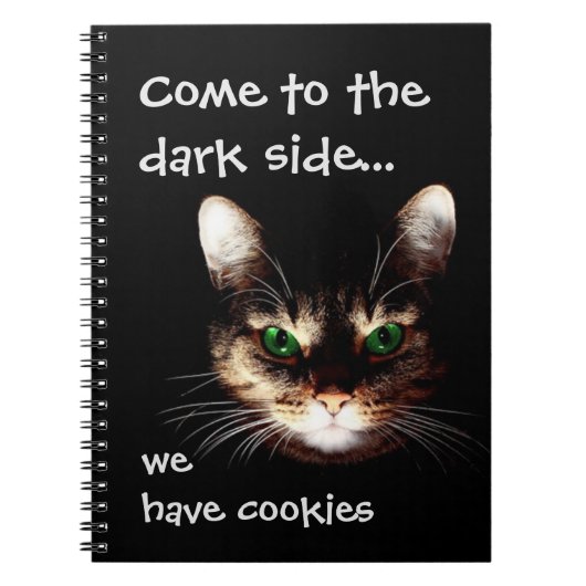 Badass Cats - "Donkere kant heeft koekjes" Notitieboek (Voorkant)