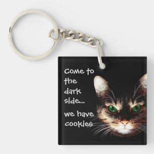 Badass Cats - "Donkere kant heeft koekjes" Sleutelhanger