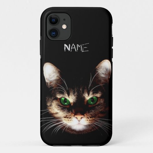 Badass Cats - groene ogen Case-Mate iPhone Case (Achterkant)
