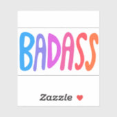 BADASS Colorful Fun Lettering Sticker (Vel)