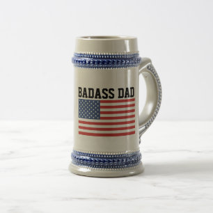 BADASS DAD PATRIOTISCHE BEER STEIN BIERPUL