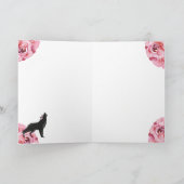 Badass et belle carte d'encouragement Rose Wolf (Intérieur)
