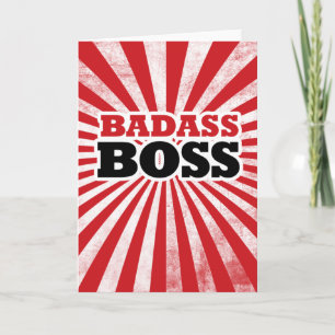 Badass Funny Boss Kaart