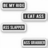 Badass Funny Helmet Stickers Pack III (Voorkant)