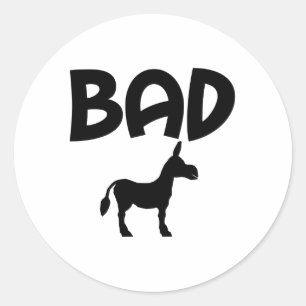 BADASS FUNNY RONDE STICKER