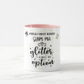 BADASS GLAM-MA - Glitter is altijd een grappige op Mok (Midden)