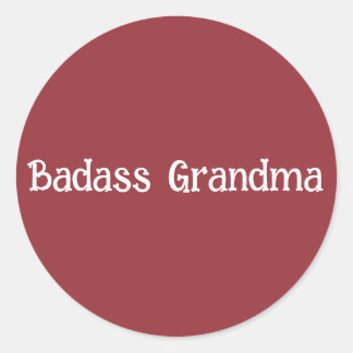 Badass Grandma Ronde Sticker