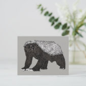 Badass Honey Badger Fearless Attitude Animal Art Briefkaart (Staand voorkant)