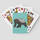 Badass Honey Badger Fearless Attitude Animal Art Speelkaarten (Achterkant)