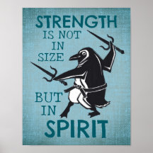 Badass Karate Pinguïn Motivatie