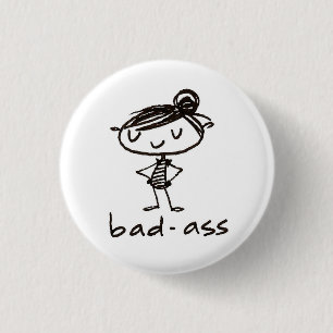 badass-knop ronde button 3,2 cm