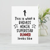 Badass, Ninja, Superstar, Runner Kaart (Staand voorkant)