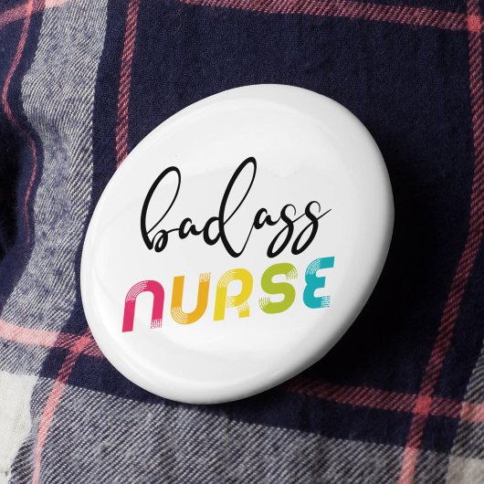 Badass Nurse Ronde Button 3,2 Cm
