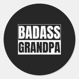 Badass opa voor een opa ronde sticker