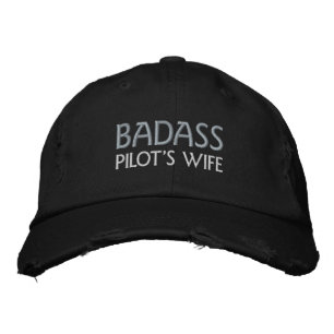 Badass Pilot's Pet met geborduurde vrouw