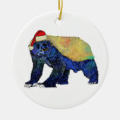 Badass Santa Honey badger Psychedelic Keramisch Ornament (Voorkant)