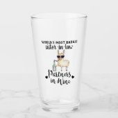 BADASS schoonzus Partners IN Wine Funny Llama Glas (Voorkant)