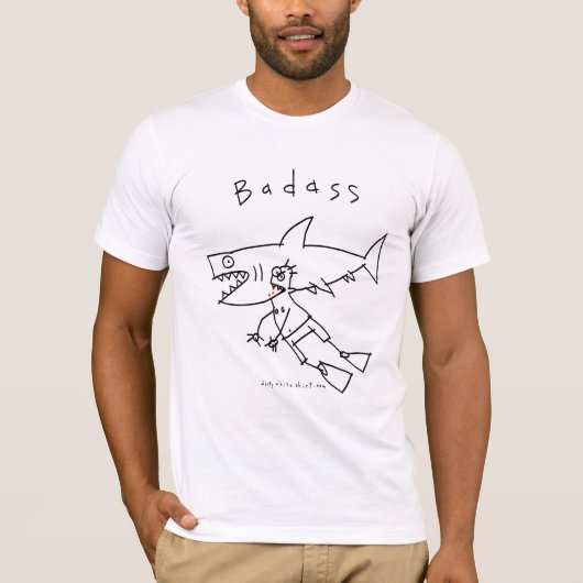 Badass Shark Guy T-shirt (Voorkant)