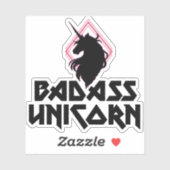Badass Unicorn Sticker (Vel)